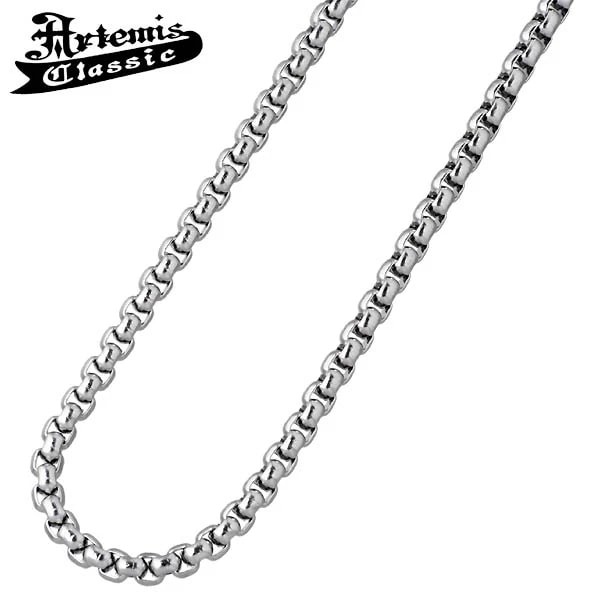 アルテミスクラシック Artemis Classic 甲丸ベネチアン ステンレス チェーン 3.3mm 50cm シルバー 925 スターリングシルバー ACCN0033