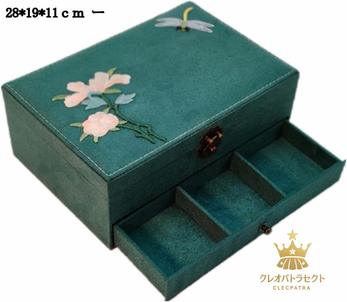木製ジュエリーボックス 天然木製 引き出し式 アンティークデザイン 2層 レディース アクセサリー収納 小物入れ 携帯便利 耐久性 防湿 ギフト用