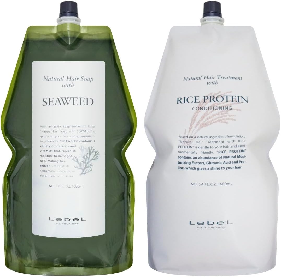 ナチュラルヘアソープ&トリートメント Lebel ルベル ナチュラル ヘアソープ SW シーウィード 1600ｍｌ ＆ トリート RP ライスプロテイン 1600ml セット