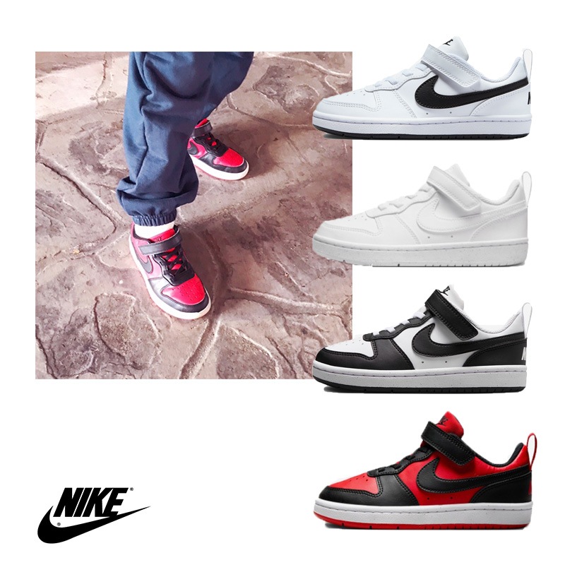 KIDS COURT BOROUGH LOW RECRAFT BPV DV5457 104 106 131 600 コートボロー ロー スニーカー 運動靴 紐 マジックテープ レディース 小足 小柄