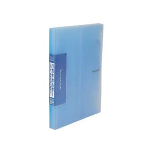 (まとめ) ビュートン ハガキホルダー A4タテ 120ポケット ブルー NPC-A4-120CB 1冊 (×5セット)