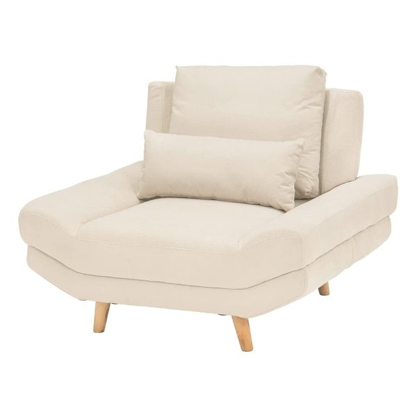 ソファ 約 幅108×奥行96×高さ71/82×座面高31/42cmアイボリー ブライト1P-IV