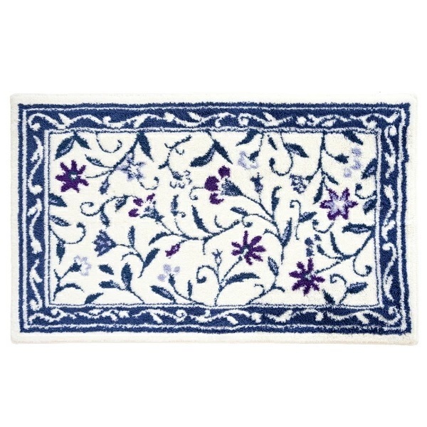 モンテサラサ 吸着 50×80cm 玄関マット ネイビー 滑り止め 洗える 丸洗い 抗菌 防臭 エレガント