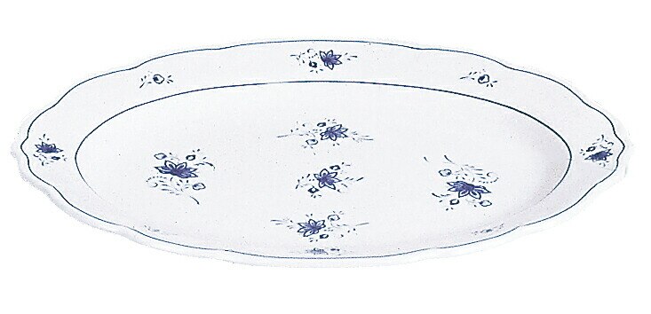 （まとめ買い）メラミン洋食器 ビューティフラワー 小判皿10インチ BF-11 [x3]