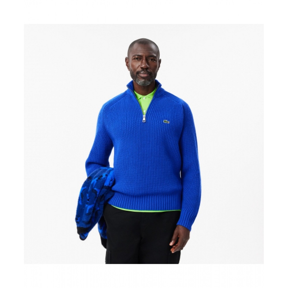 LACOSTE メンズリップティッシュハーフジッププルオーバー [ロイヤルブルー]