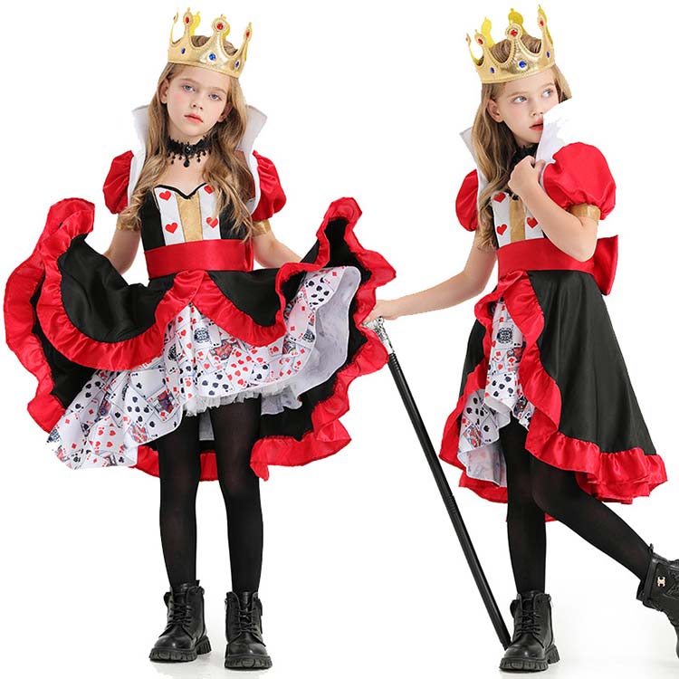 ハロウィン 全身 衣装ハートの女王に変身 子供 女の子 コスチューム 仮装 ハロウィン衣装 ハロウィン 衣装 ハロウィーン用品 子供用 万聖節 キッズ Halloween コスチューム キッ