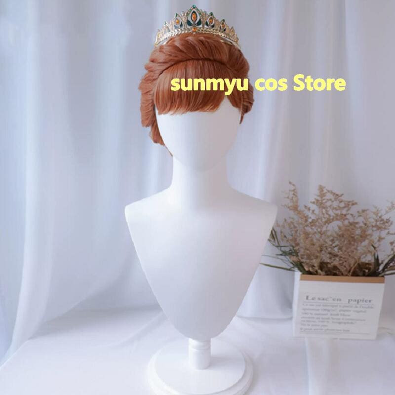 アナと雪の女王 Frozen アナ Anna コスプレ道具 ウィッグ　ブラウンレッド かつら