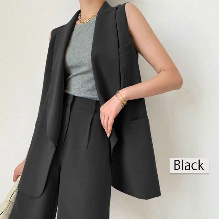 【夏セール！】ジレ スーツセットアップ ショートパンツ レディース ベスト パンツ フォーマルスーツ 大人カジュアルコート 襟付き エレガント 春 夏 羽織る 30代 40代 デザイン トレンチベスト