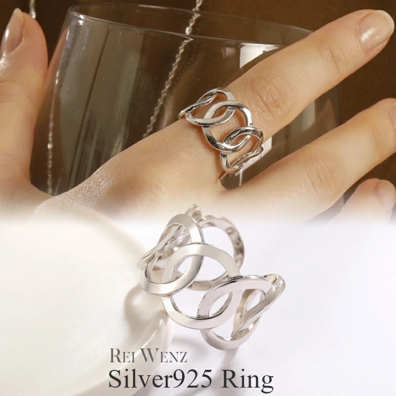【高品質Silver925】シルバー リング 幅太 幅広 ワイド 太め 大ぶり レディース 人差指 金属アレルギー インデックスリング インスタ ゴールド おしゃれ オフィス プレゼント 人気 韓