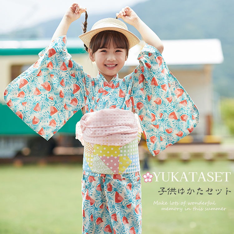 可愛い 個性的 花火大会 夏祭り 女性用浴衣 女の子 浴衣 ワンピース ゆかた 薄手 洗える 90