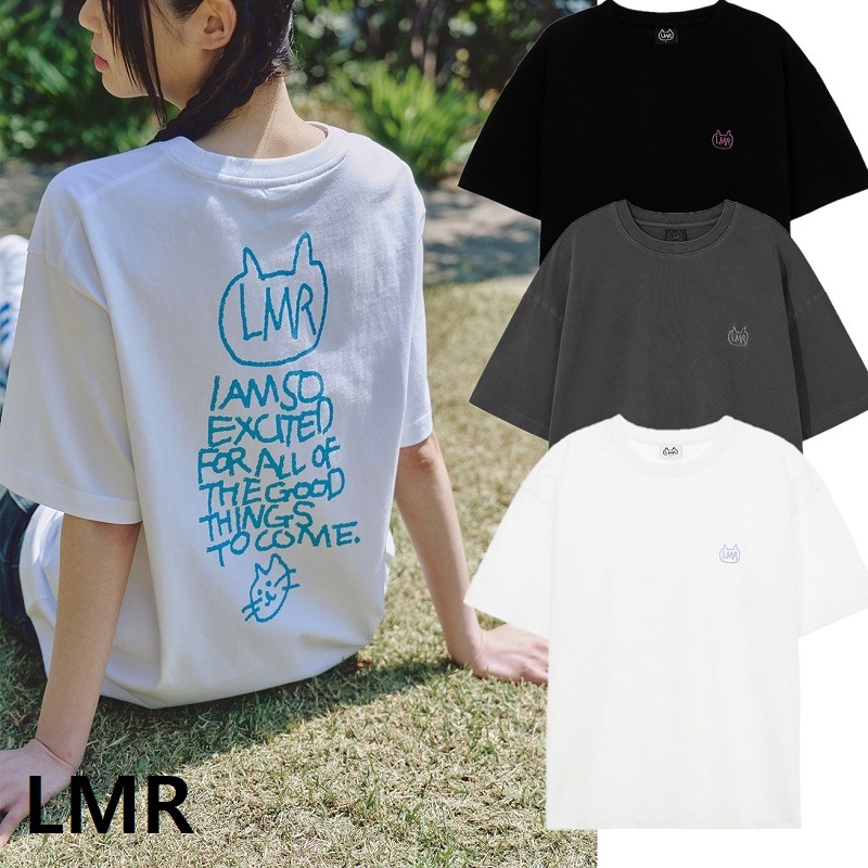 SYMBOL 刺繍ロゴ ドローイング Tシャツ 3色展開 韓国人気 レディース メンズ ユニセックス カジュアル おしゃれ トレンド 半袖トップス