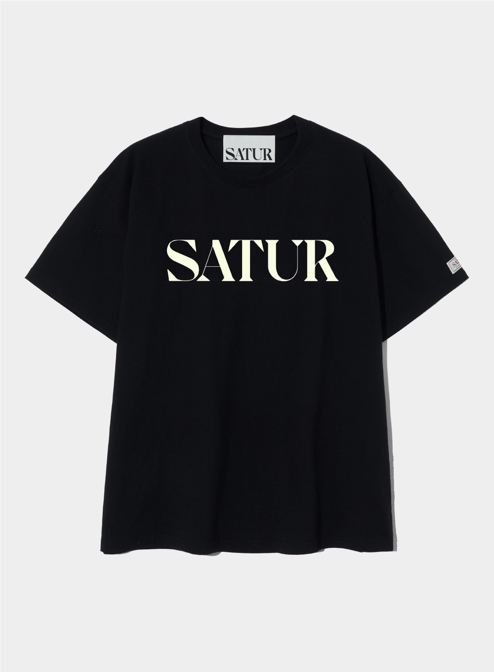 【SATUR】 CLASSIC LETTER LOGO T-SHIRTS : CLASSIC BLACK