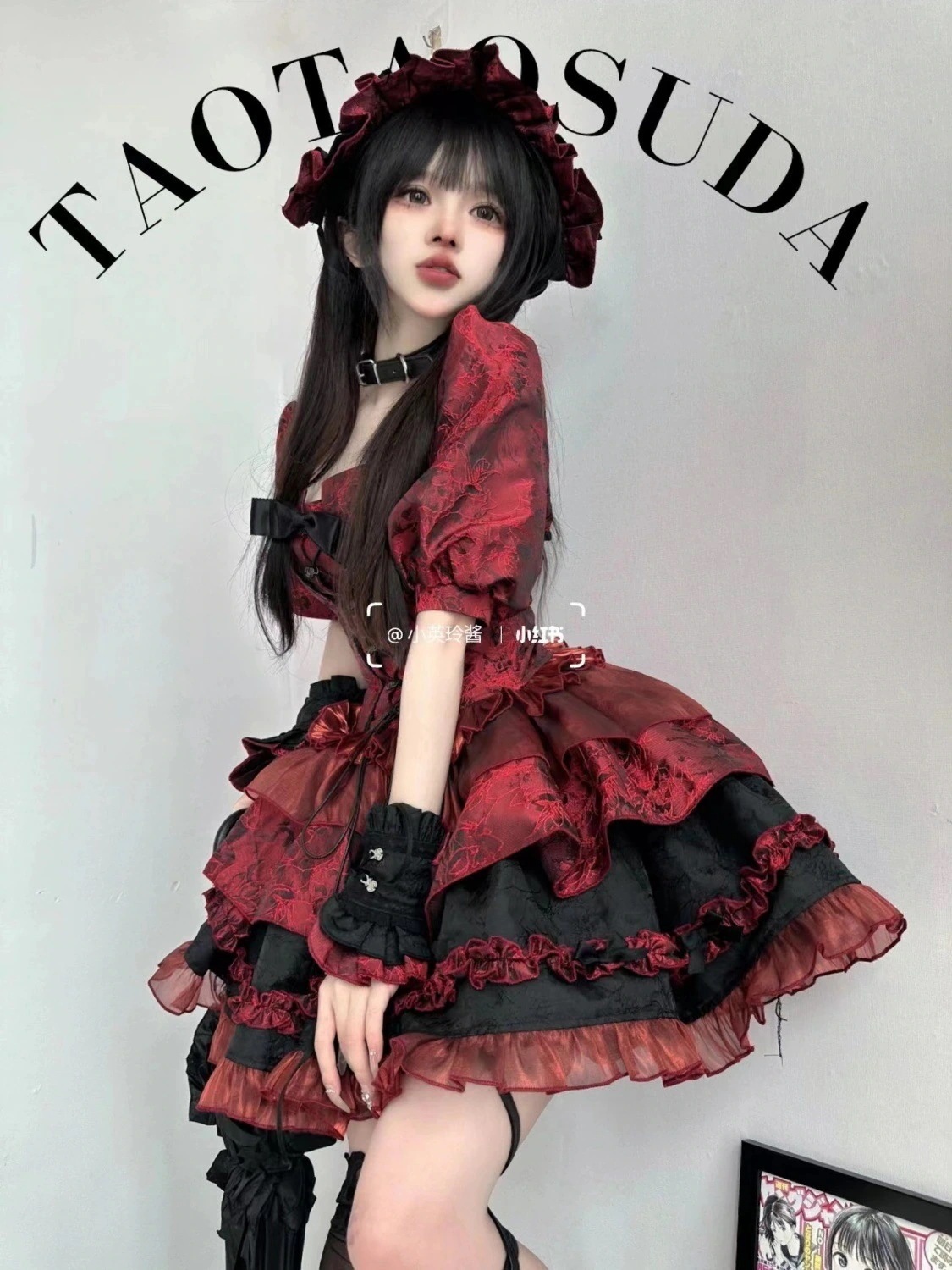 メイド服 ロリータ スリムロリータエレガント半袖ジャケット ブトッププチスカート モリフェミニンウエストセット