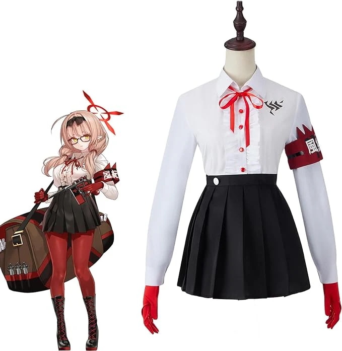 新作入荷ブルアカ コスプレ衣装 火宮チナツ 制服コスプレ 9点セット ブルーアーカイブ コスプレ 火宮チナツ ゲヘナ学園 制服 女子高生 コスプレ