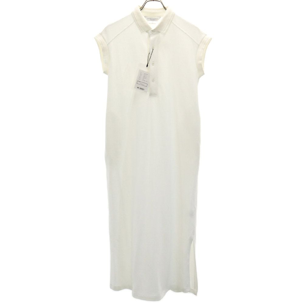ユニオンランチ 未使用 日本製 半袖 ポロ ロングワンピース F 白 UNION LAUNCH レディース
