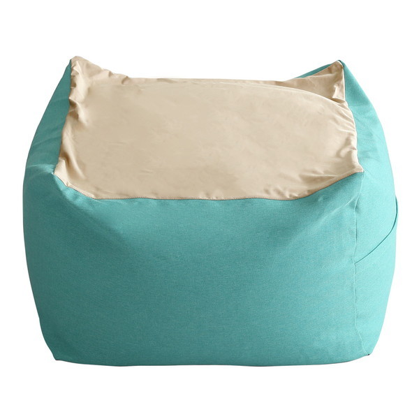 ホームテイスト SH-07-NGMV-L キューブ型ビーズクッション ライトカラー Guimauve Neo-ギモーブネオ- カラーズ Lサイズ ターコイズブルー メーカー直送