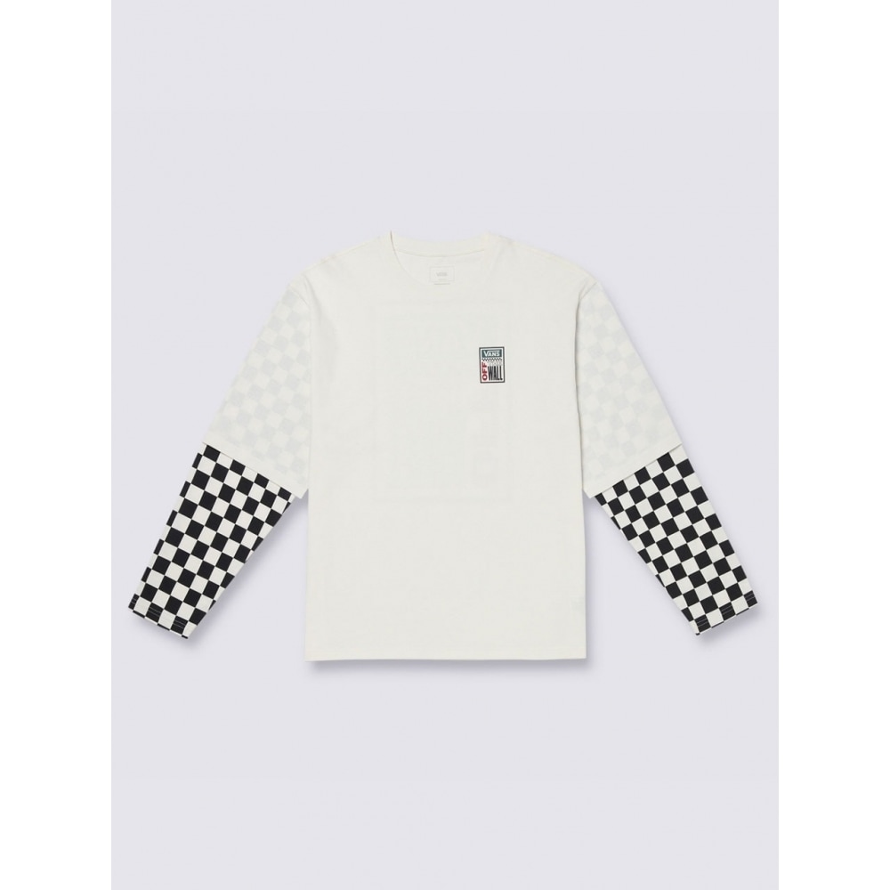 バンズスペースアウトロゴチェッカーパールショートスリーブ T シャツ VN000GNWFS81