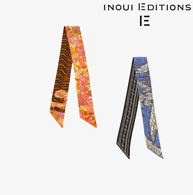INOUI EDITIONS イヌイエディションズ ネッカチーフ リボンスカーフ 24SS REVERIE スカーフ シルク100％ inouitoosh イヌイトゥーシュ春夏 ET192LM01