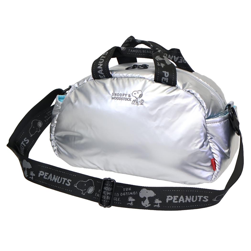 スヌーピー IP.デリPadded.Peanuts-0S DELIミニバッグ s-silver