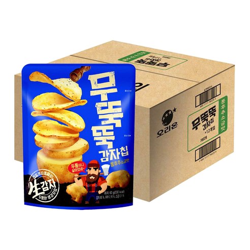 ムツブツポテトチップス 粒胡椒 塩味 60g 12個入 韓国コンビニ おすすめ お菓子