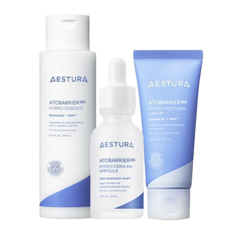 アトバリア365 3点 セット(エッセンス トナー 200ml+セラム 30ml+ハイドロクリーム 60ml)/韓国 人気 保湿 中乾燥 複合性肌 セラミド 化粧水 美容液 クリーム スキンケアセット