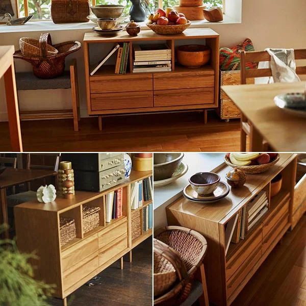 チェスト 木製 おしゃれ 北欧 オープンラック 引き出し スライドレール 収納棚 シンプル デザイン インテリア 家具 収納 棚