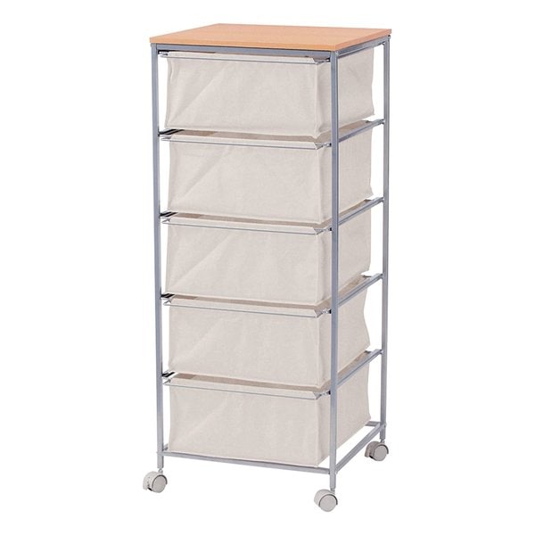 キャンバスチェスト5段 W43×D44×H101.5 MIP-279