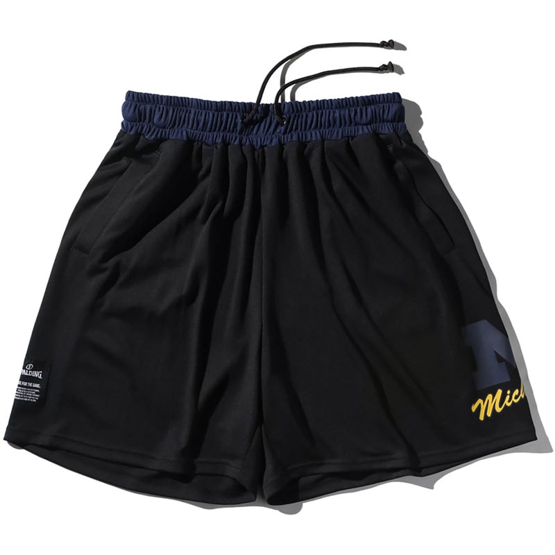 プラクティスパンツ ミシガン Mロゴ クラシック バスケットボール プラクティスパンツ smp25140m-1000