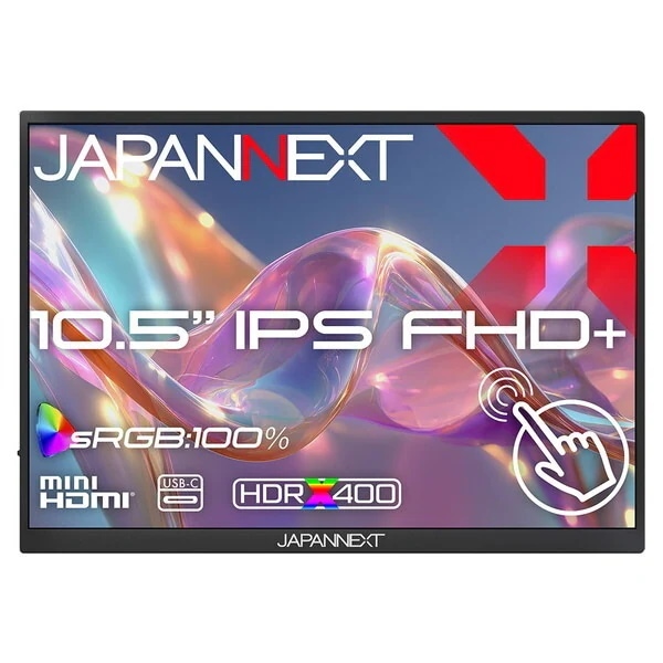 JAPANNEXT JN-MD-IPST105FP 10.5型 ワイド 液晶モバイルディスプレイ (USB-C接続)