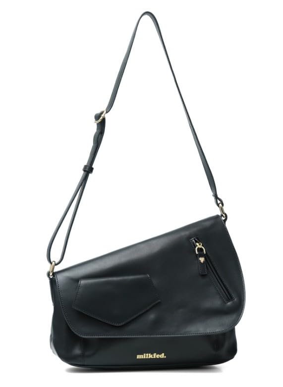 [ミルクフェド] アシメントリ―フラップバッグ ASYMMETRY FLAP BAG 103253053003 BLACK ONE SIZE