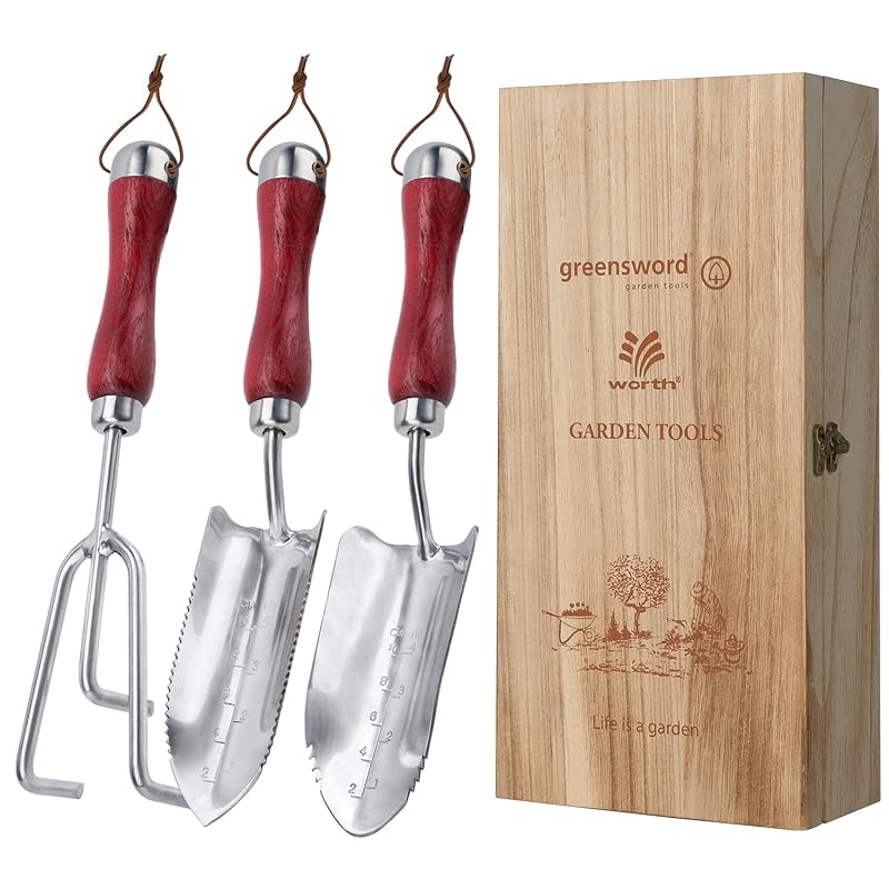 【国内即発】KOLガーデンツールセット 高級3本組 木製ハンドル付き ステンレス鋼 プレゼント ガーデンツールセット ハンドツール ガーデニングセット ガーデニング用品 園芸工具キット 初心者セット 14,171円