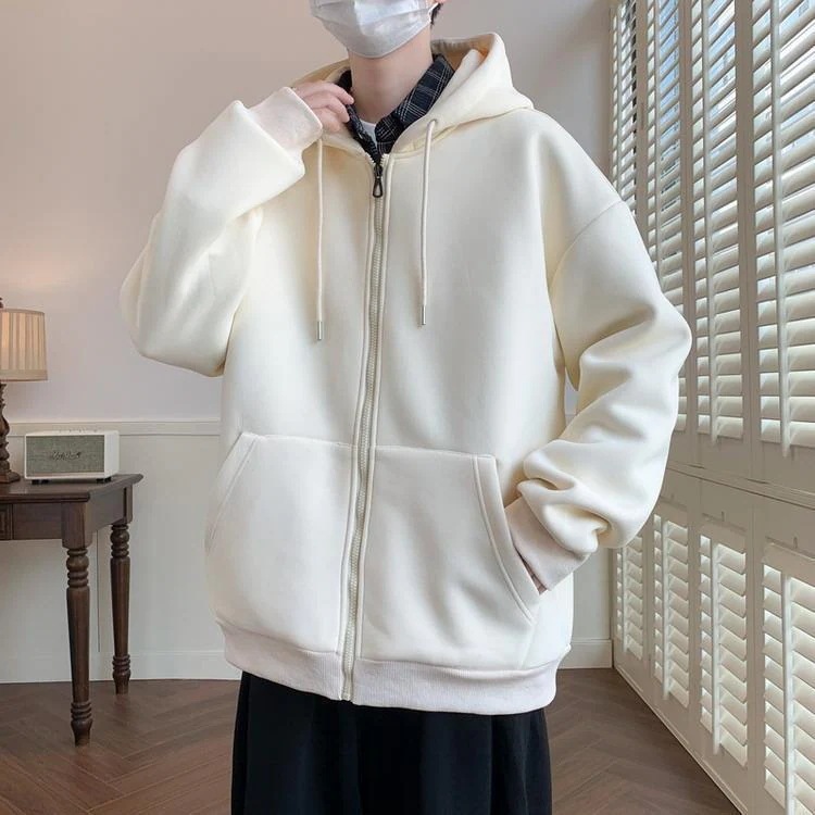 カジュアル parka 秋服 ジップアップパーカー 長袖 メンズ 秋物 パーカー 無地 トップストップスフード付き