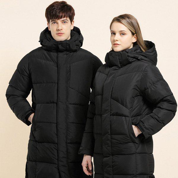 Hスタイル(KH)KU-4098エアボールロングパディングジャンパー 冬 男女共用 ロングパディングジャンパー エアボール詰め物 コート 防寒 防風