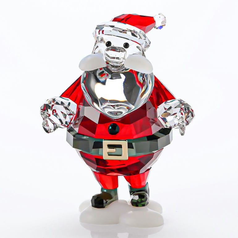 クリスタルフィギュア フィギュリン Holiday Cheers クリスマス サンタクロース クリア レッド 5630337 インテリア オブジェ 置物