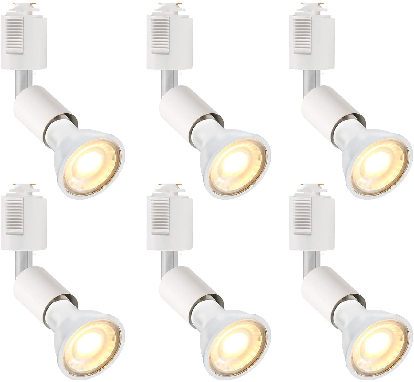ライティングレール スポットライト ダクトレール用 6個セット E11 LED電球付き 電球色 35W形相当 5W ハロゲン電球 ソケット 照明器具 天井照明 間接照明 レールライト ダイニング