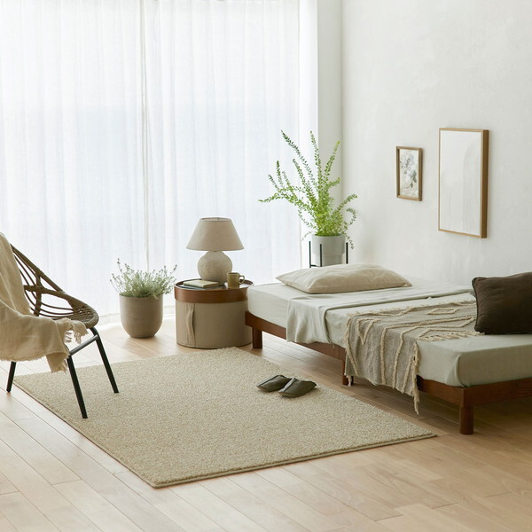 スミノエ ラグ ルネ 130×190cm ベージュ 防炎 13139886-2-130190 メーカー直送 22,937円