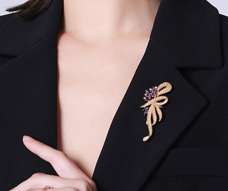 ブローチコサージュペンダント安全ピン高級アクセサリー先生への教師の日の贈り物669