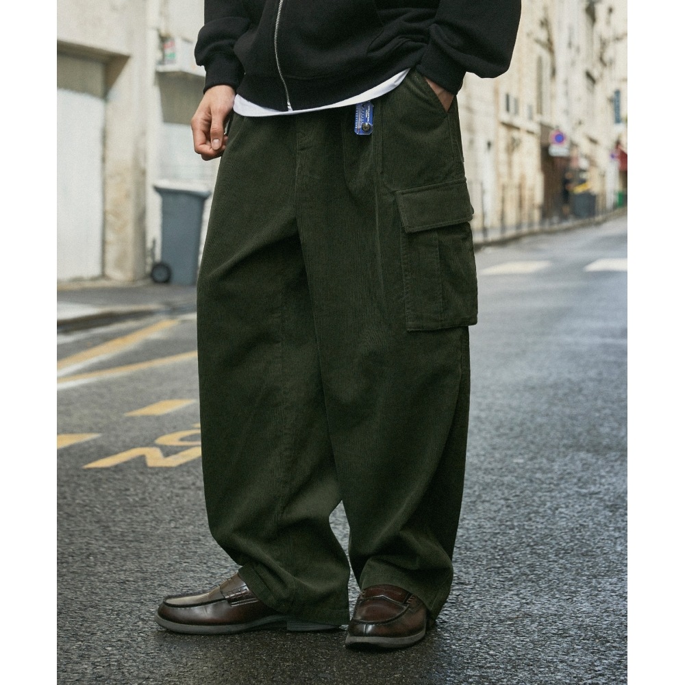 フルークコーデュロイカーゴパンツカーキ FPT115