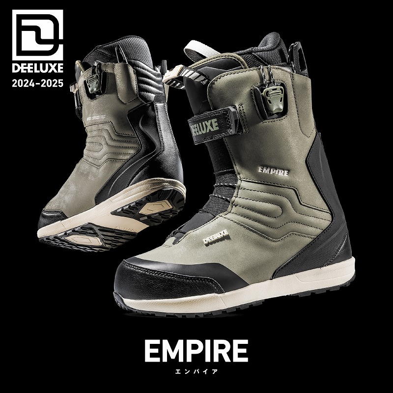 新品未使用 24-25 DEELUXE BOOTSEMPIRE (S4インナー) チャコール 安心保証 即日発送 本体 土日祝発送OK M118