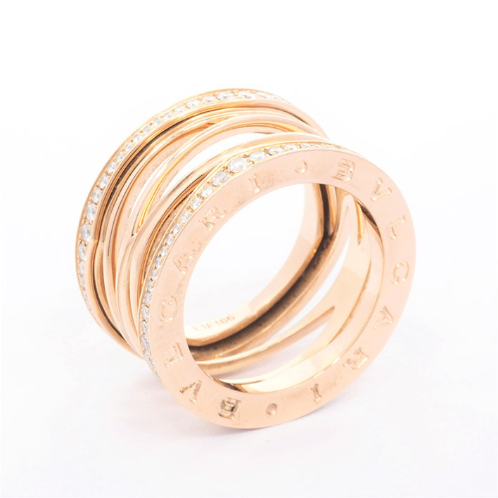 【新品仕上げ済み】ブルガリ ビーゼロワン B-zero1 レジェンド K18PG 55【指輪】