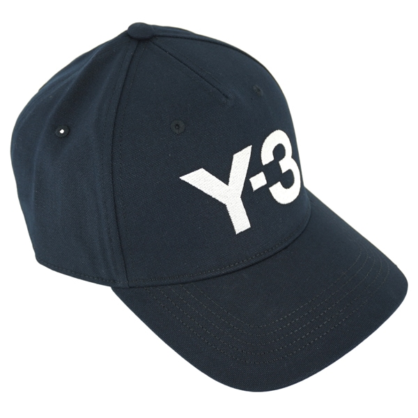 Y-3 ワイスリー ビッグロゴ 刺繍 ベースボールキャップ 帽子/JP1142 BLACK