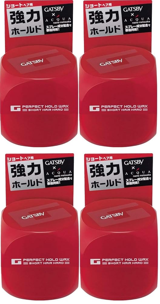 【まとめ買い】GATSBY (ギャツビー) パーフェクトホールドワックス ショートハード 60g×4個