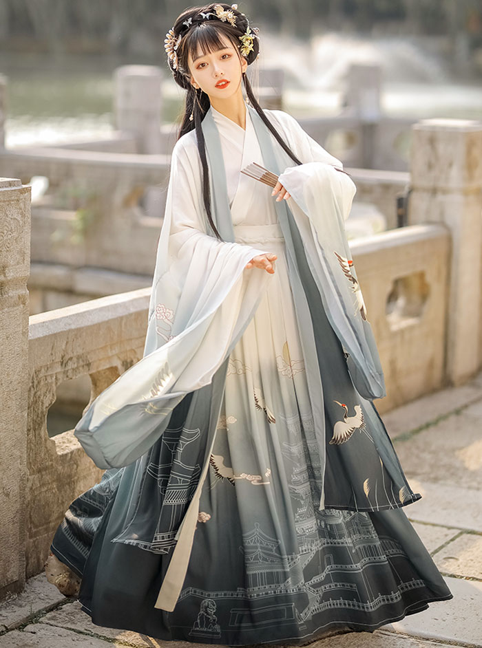 漢服 ハロウィン コスプレ 衣装 レディース メンズ チャイナ風 コスチューム ハロウィン衣装 仮装 素敵 鶴 プリント エレガント 中華服 女性 コスプレ衣装 COSPLAY チャイナ服