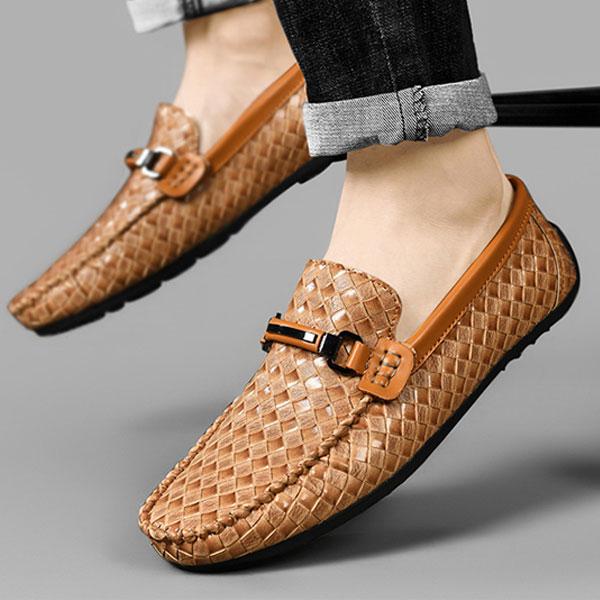 ドライビングシューズ ローファー メンズ シューズ 靴 おしゃれ バックル スリッポン モカシン 合成レザー ビジネスシューズ 紳士靴