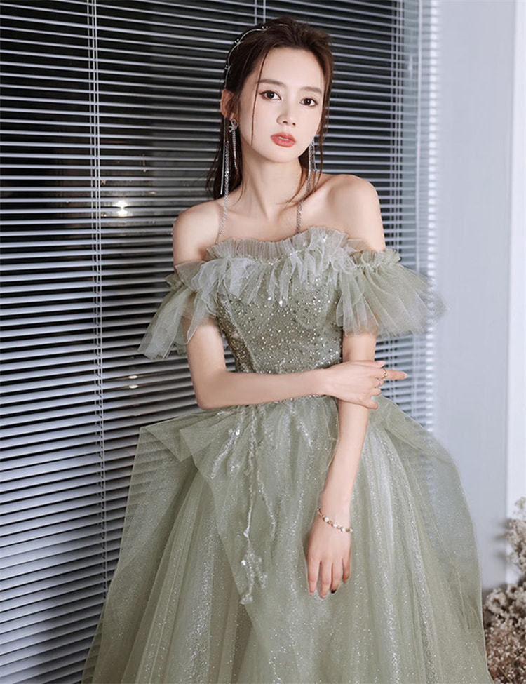 早い者勝ち ワンショルダー ロングスカート ワンピース 宴会場 結婚式 気高い イブニングドレス ホスト 年次総会 気質 スリム