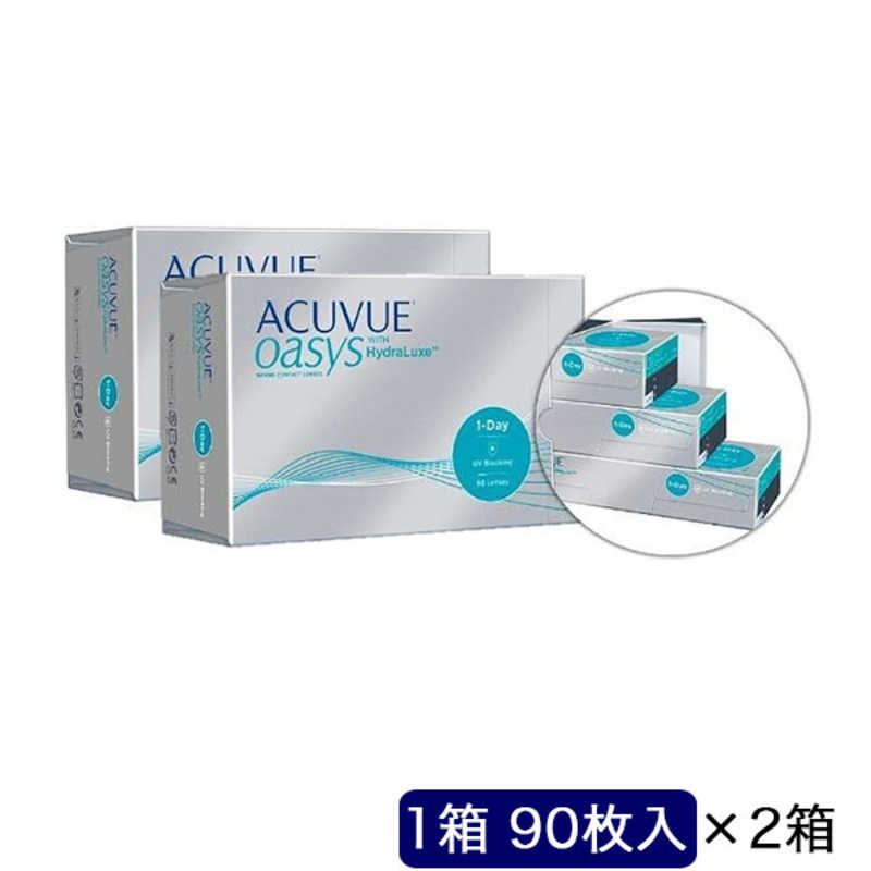 ジョンソン＆ジョンソン　(度あり/-1.25) 「2箱セット」ワンデー アキュビュー オアシス (BC9.0/DIA14.3)