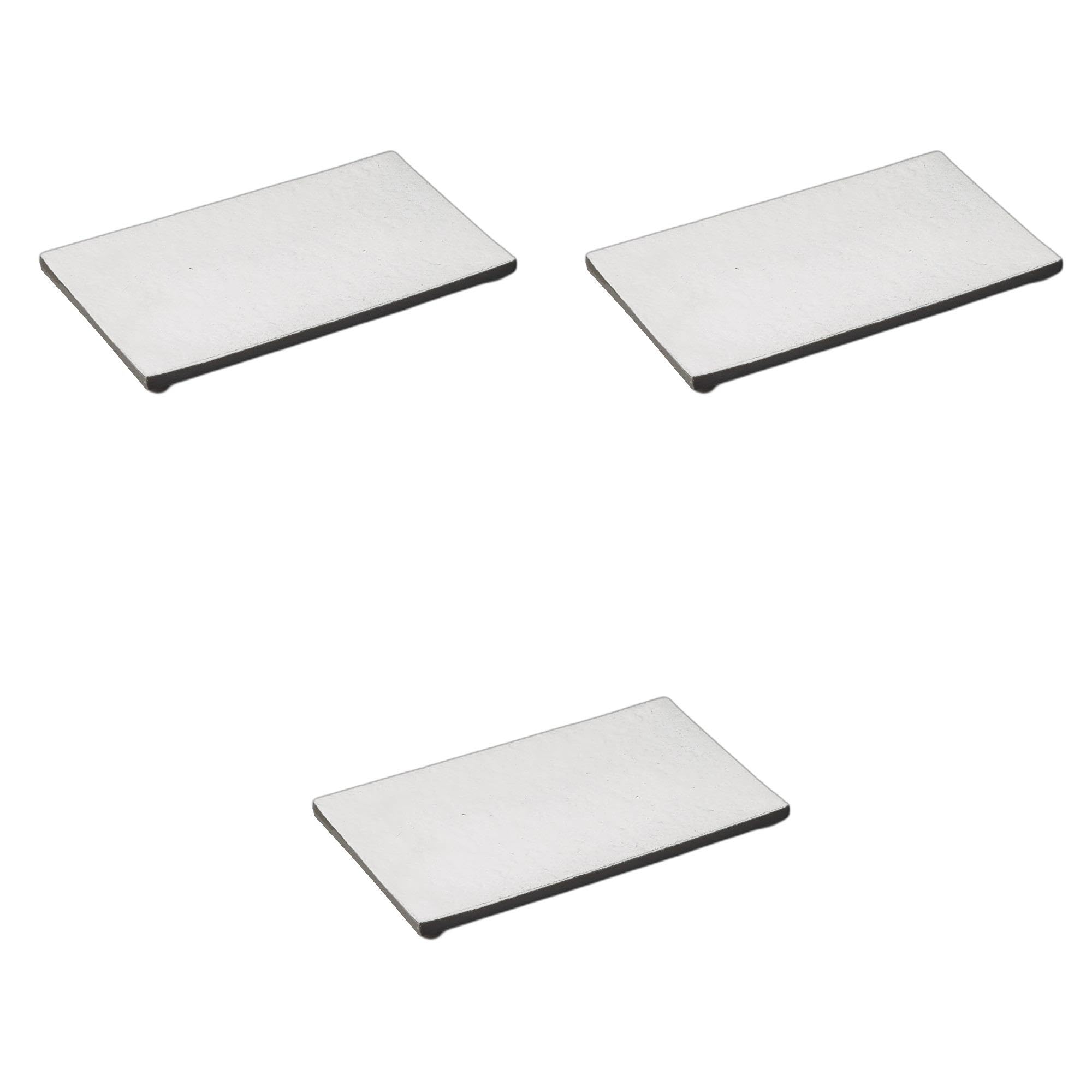 セトモノホンポ(Setomonohonpo) 3個セット 黒陶粉引四つ足長角皿（小） [ 27×16.2×2.3cm ] 長皿陶磁器