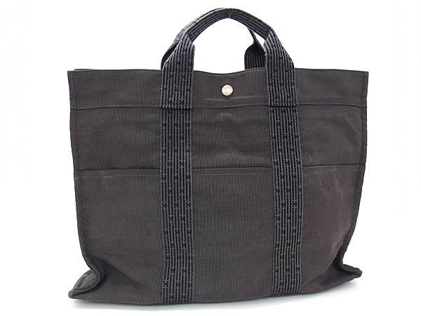 エルメス トートバッグ エールライン トートMM キャンバス - シルバー金具 グレー系 ハンドバッグ ショッピングバッグ 鞄 ブランド 上品 ビジネス 高級 上品 通勤通学【本物保証】