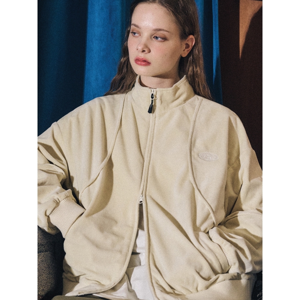 CPGN ベルベットレーシングトラックジャケットクリーム