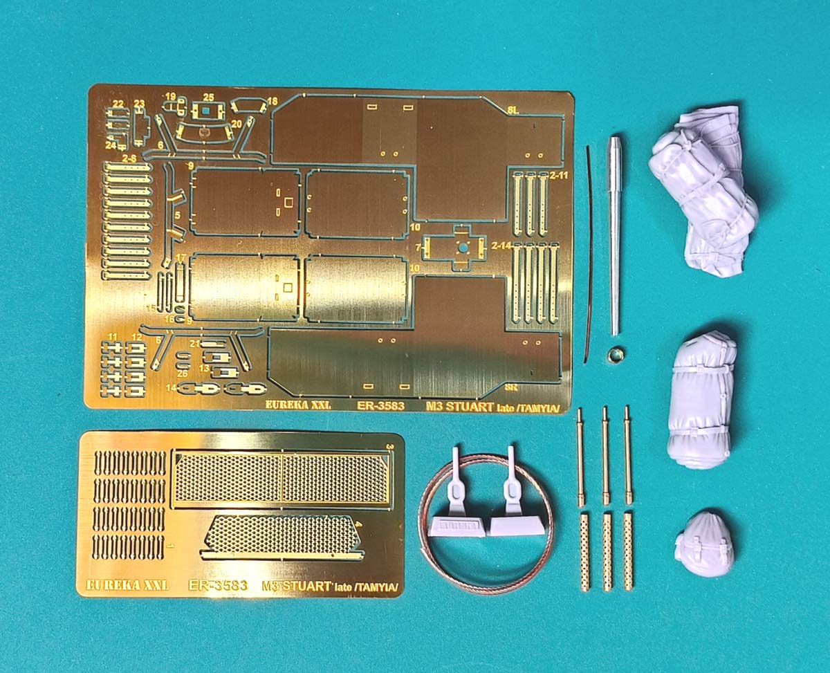 EUREKA XXL 1/35 WWII アメリカ M3スチュアート軽戦車(後期型) アップグレードセット(タミヤ用)【ER-3583】 ディテールアップパーツ ER-3583 アメリカ M3スチュア